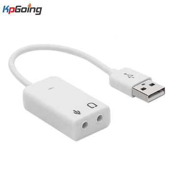 

White Sienoc USB 2.0 Virtual 7.1 Channel Xear 3D External USB Sound Card Audio Adapter for Windows XP Win 7 8 Linux Vista Mac OS