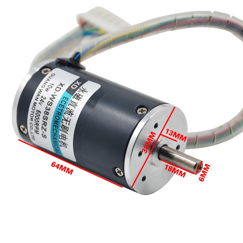 Бесщеточный двигатель постоянного тока 12V 24V скоростей высокоскоростной мотор небольшой мотор положительный и отрицательный мотор встроенный езды на автомобиле
