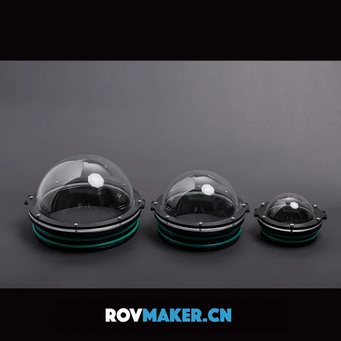 ROVMAKER Acrylic Dome Cover Underwater Photography Gimbal Cover Spherical Capsule Outer Diameter 90/110/130/160mm for ROV Robot