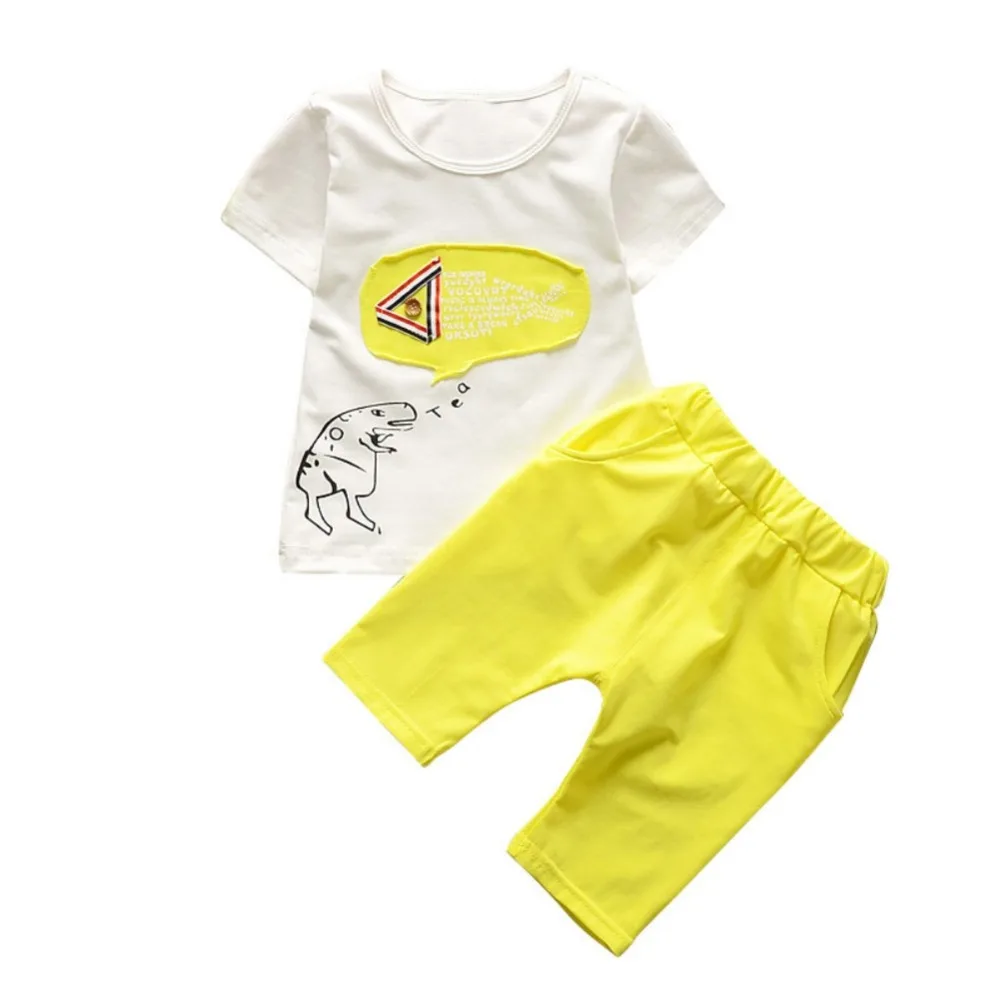 

Children Boys Dinosaur Printed Outfits Casual Kids Clothing Set T-shirt + Pants 2 Pcs 12M-4Y