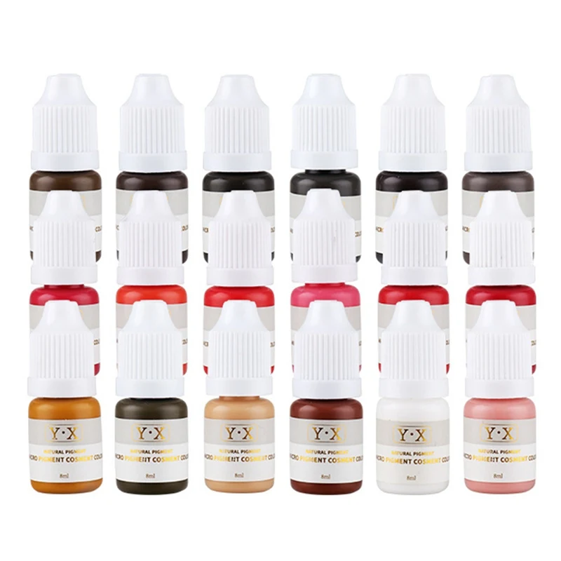 

22 Color Semi Permanent Makeup Eyebrow Inks Lips Eye Line Tattoo Color Microblading Pigment Eyebrow Tattoo Color Inks