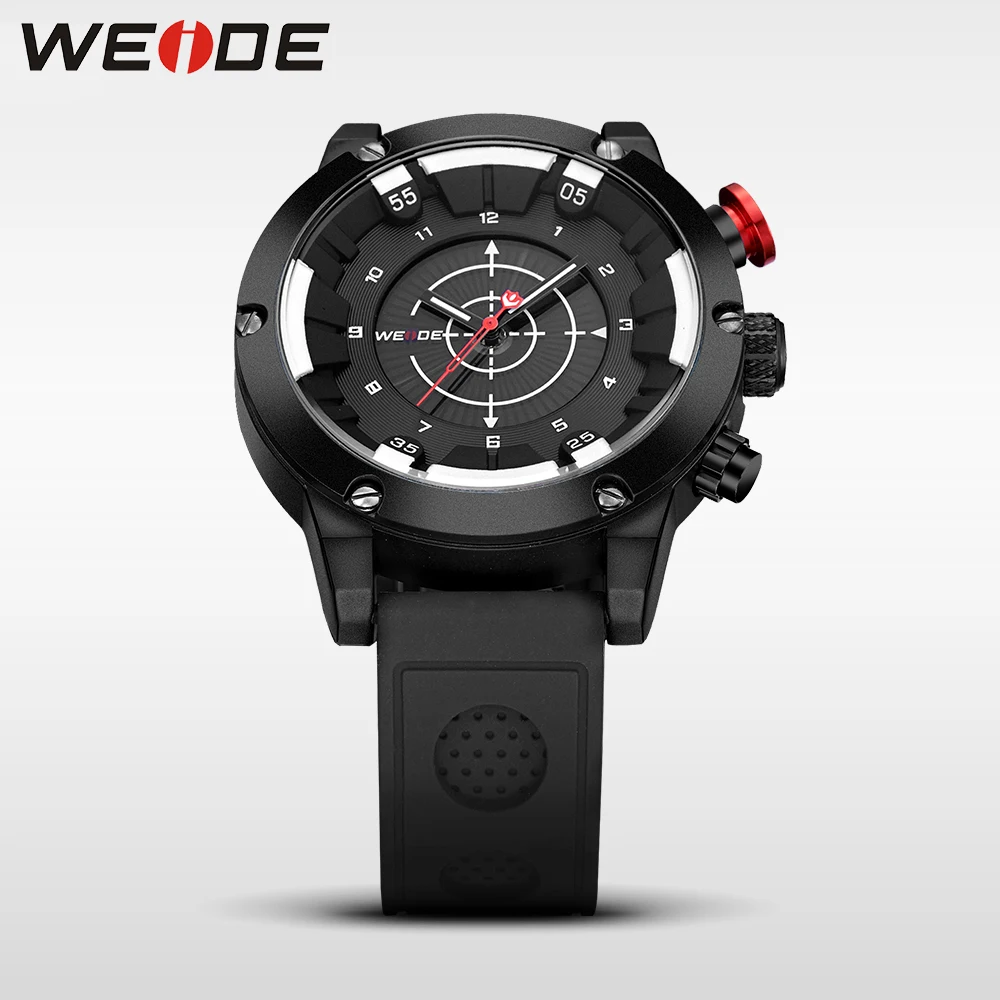 WEIDE Роскошные оригинальные силиконовые часы кварцевые мужские спортивные шокер