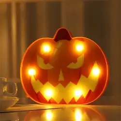 Хэллоуин Тыква светодиодные фонари на батарейках праздничные декоративные огни для карнавальный костюм зомби бар вечерние спальни ночные