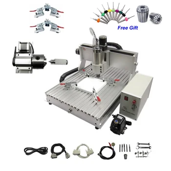 

2.2KW USB 4 Axis CNC Engraving Machine CNC Router 6040 2200W Spindle Motor Mini Milling Machine for Metal Wood
