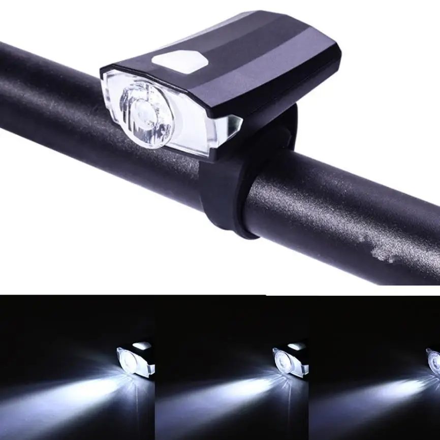 buy 1 New LED USB Rechargeable Cycling Bicycle Bike Head Front Light Lamp Motorcycle MTB Road Riding Super Bright Headlight Black P4