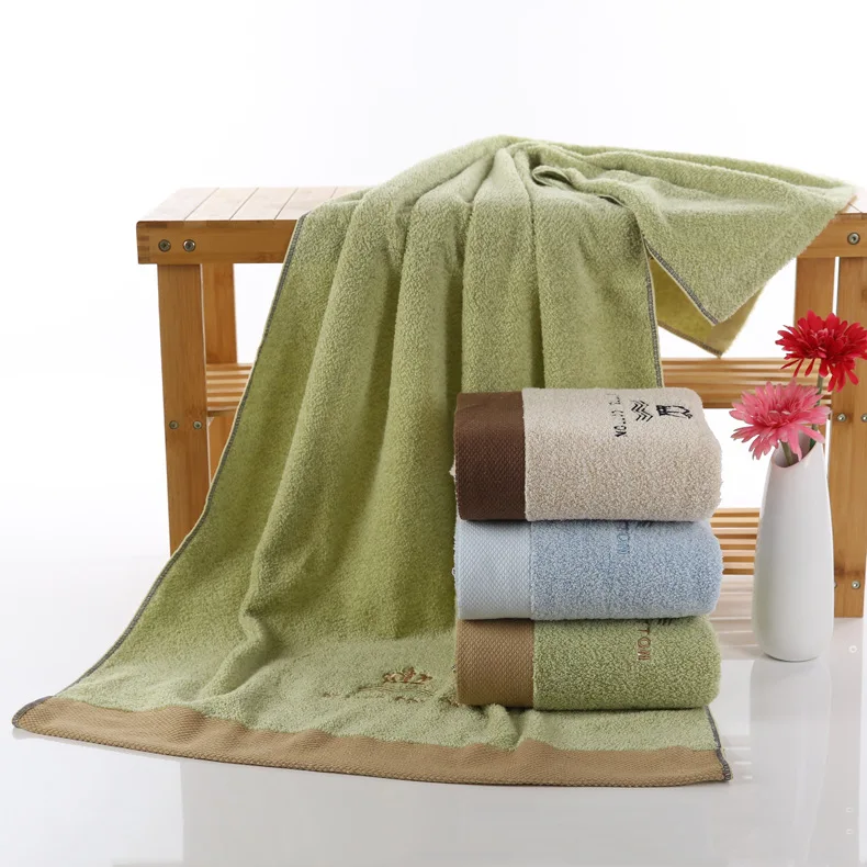100%Pure Cotton Bath Towel Adult Large Household Embroidery Soft Twisting Yarn Super Absorbent Quick Drying Sexy 400g 70*140cm | Дом и сад