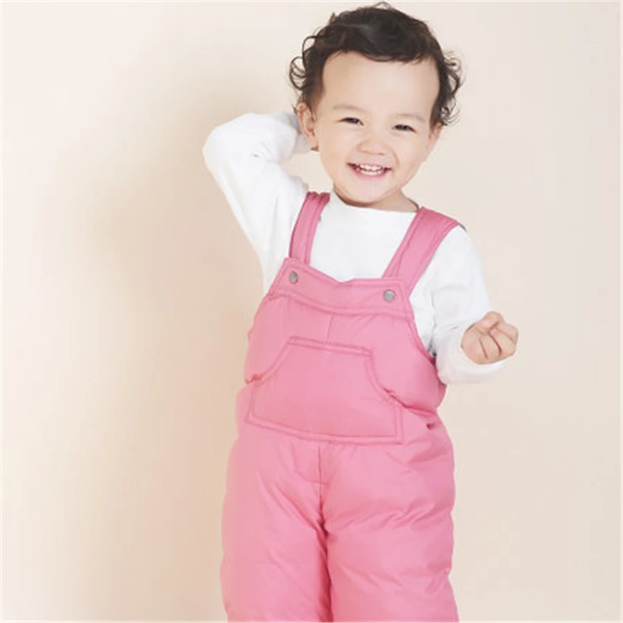 Bib Pants Infant Jumpsuit Kids Overalls Down Coat For Children