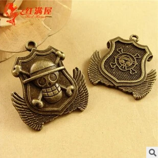 

A3587 Free Shipping 10pcs/bag size 36*32mm color bronze Pirate Antique diy pendant Jewelry findings for chain accessories
