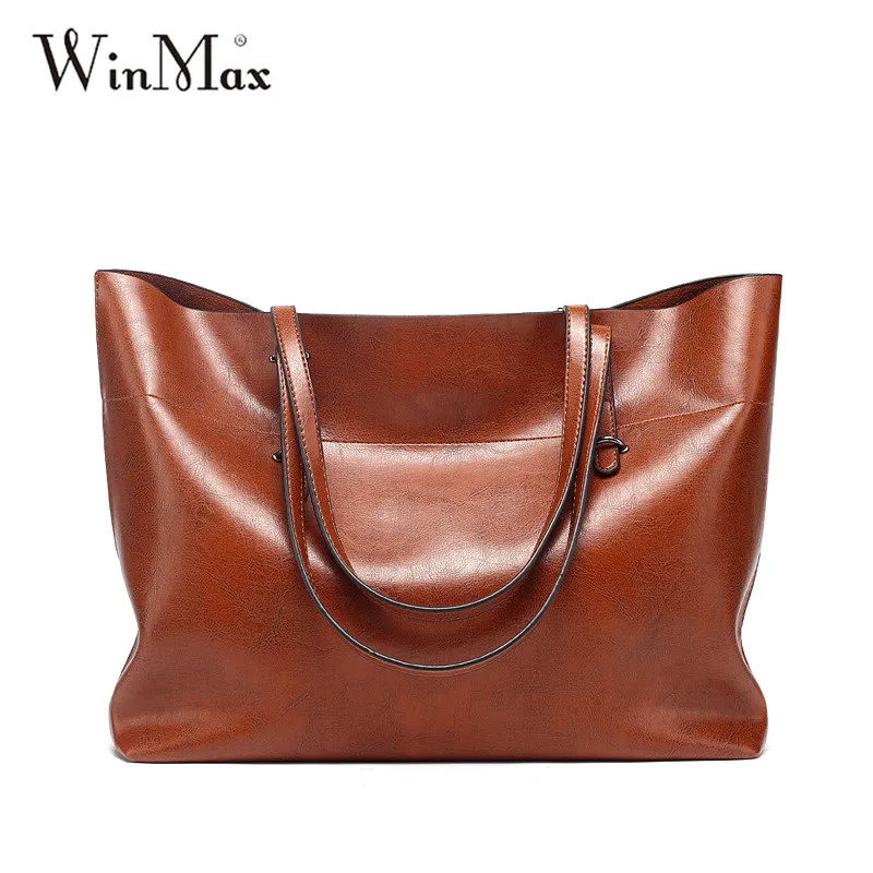 

Winmax Large Capacity Vintage Women Shoulder Bag Female Causal Totes for Daily Shopping All-Purpose High Quality Dames Handbags