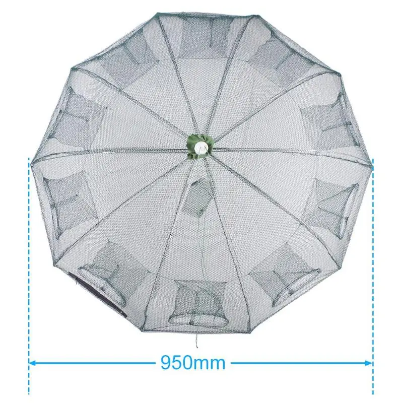 Портативный автоматический складной зонт Тип рыболовная сетка клетка для креветок для краба, рыбы Накидная рыболовная сеть 6 8 10 12сеть рыболовная подсак рыболовный для рыбалки ракаловки для ловли раков - Цвет: Type A 10 Holes