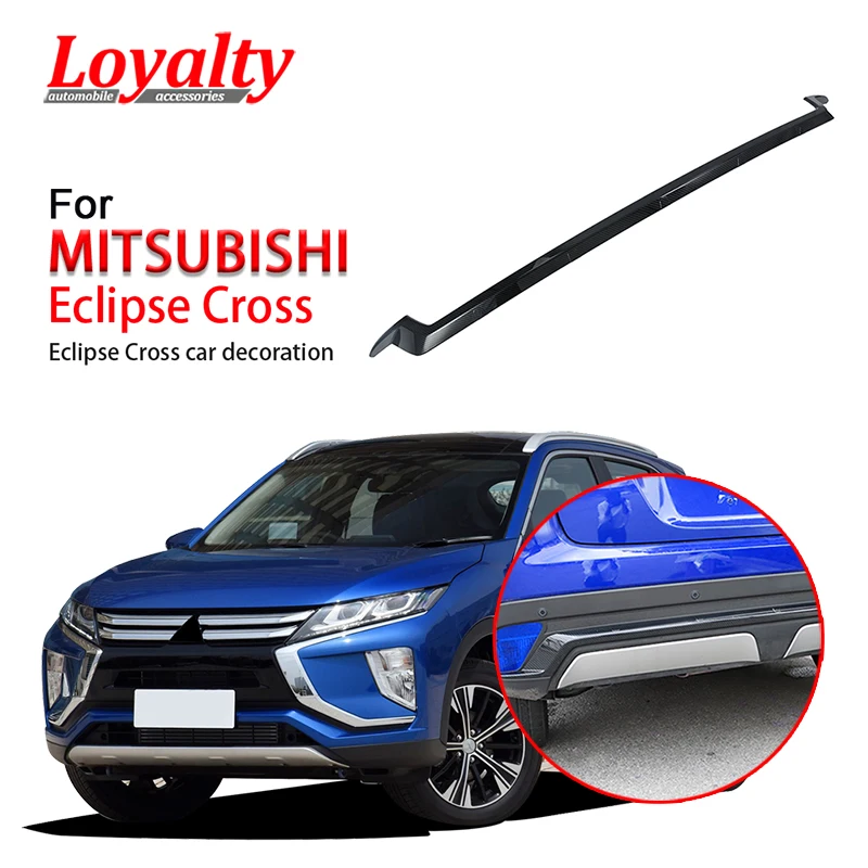 

Loyalty For MITSUBISHI Eclipse Cross 2018 2019 Outside Rear Bumper Skid Molding Strip Cover Trim ABS Carbon Fiber Auto Styling