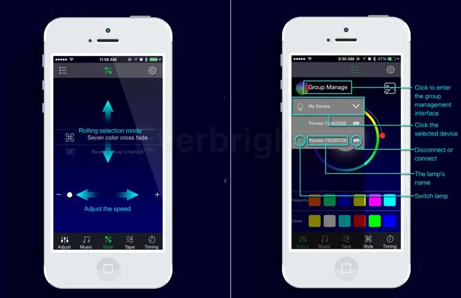 10 шт./лот Bluetooth RGB/RGBW Управление Лер DC 12 В/24 В 24a Беспроводной IOS/Android светодиодные полосы Bluetooth 4.0 Управление