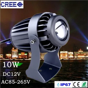 

Waterproof Outdoor 10W A beam of light CREE LED Spotlight LED lamp Remote ultra narrow light wall roof Free shipping