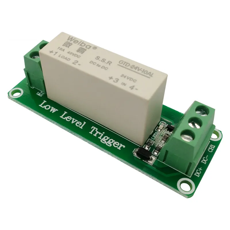 

1 channel low-level trigger solid-state relay module 10A high current control DC solid state relay FOR PLC automation equipment