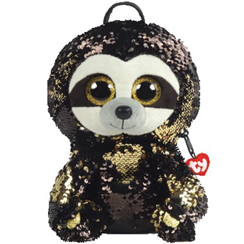 

Ty Beanie Boos Sequin Backpack Dangler The Sloth Plush Toys 33cm Lar Size
