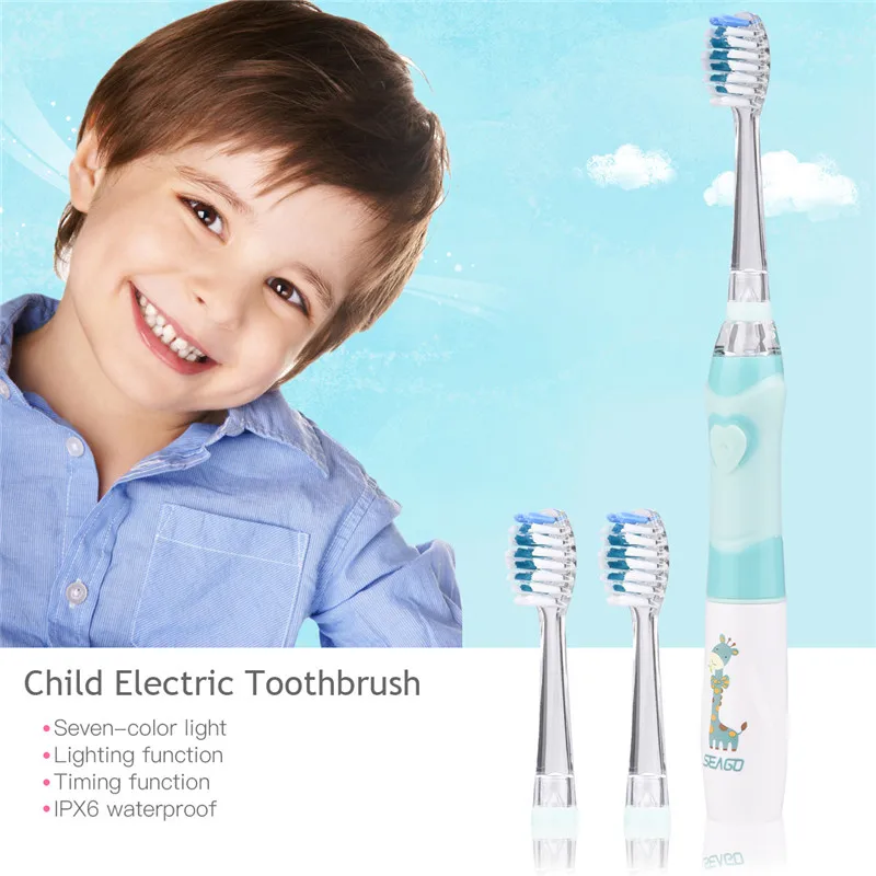 Child's Electronic Toothbrush Waterproof Kid Toothbrush Soft Vibration