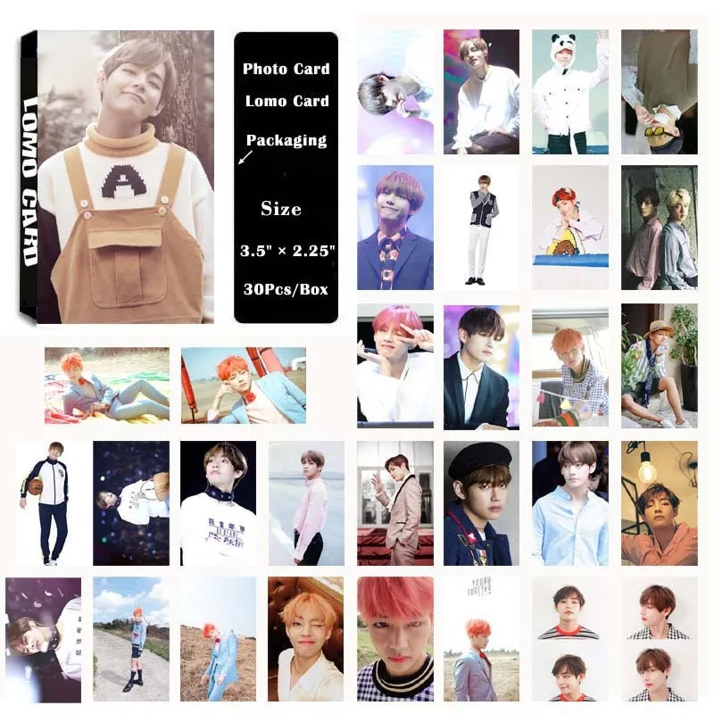 

KPOP Bangtan Boy Album V Self Made Paper Lomo Cards Photo Card Poster HD Photocard Fans Gift Collection