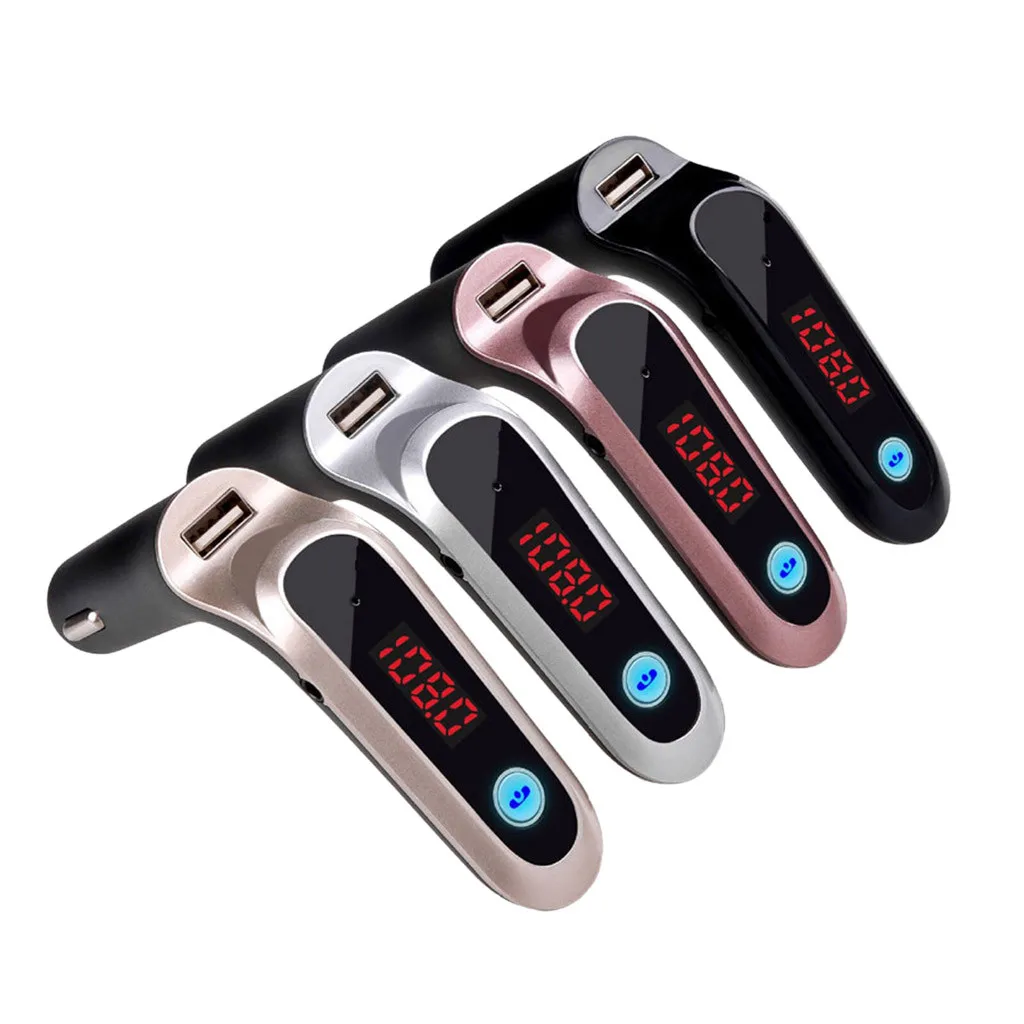 

2019 USB TF Card Support Charger Wireless Bluetooth Car Kit LCD Hands-Free FM Transmitter MP3 Music Player Mobile Phones Tablets