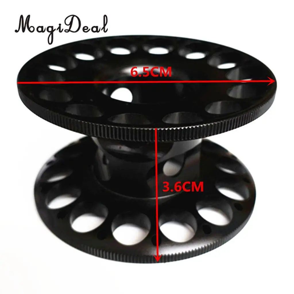 MagiDeal Lot 2 Durable Black + Pink Aluminum Alloy Dive Reel Finger Spool for Underwater Scuba Diving Snorkeling Free Diving