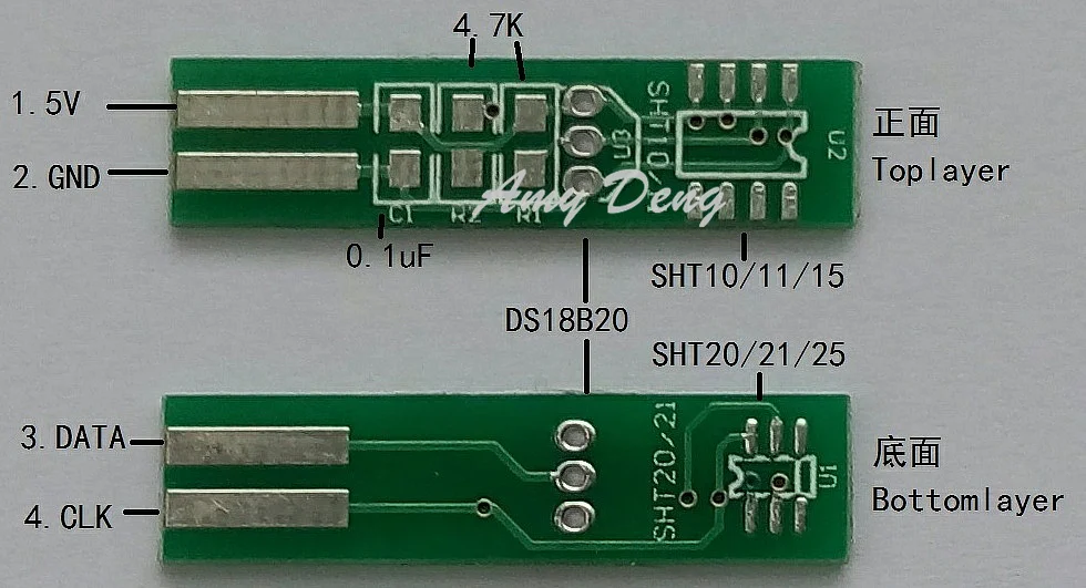 

Digital temperature and humidity, air, soil temperature and humidity sensor, SHT20, SHT21, SHT25 module