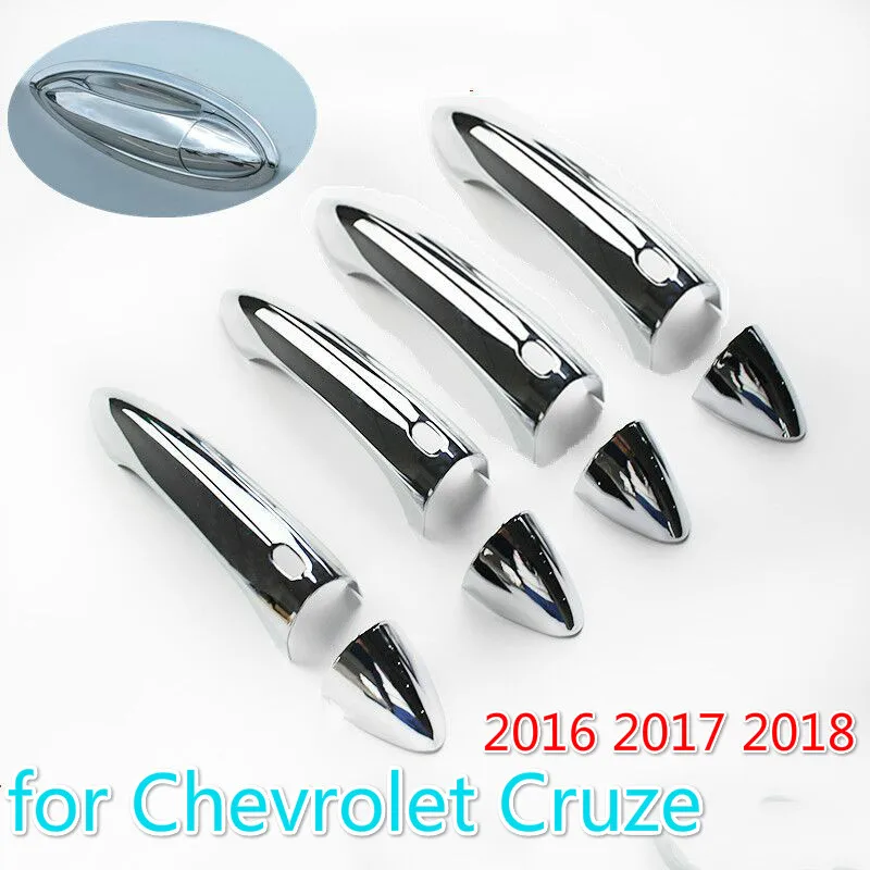 

For Chevrolet Cruze 2016 2017 2018 Luxurious Chrome Handle Cover Trim Set for Chevy Sedan Hatch Accessories Stickers Car Styling