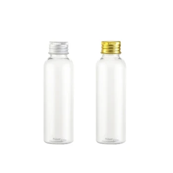 

60ml Aluminum lid Screw Bottle Hydrating Essence for Skin Care Facial Cleaner Empty Plastic Cosmetic Reusable Bottles Container