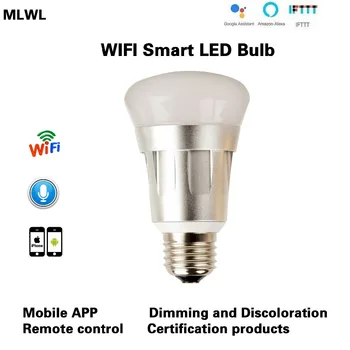 

MLWXNew Product Saving Energy-Lamp RGB+CCT Color Controller Smart Led Bulb Light Wifi Work with Alexa Google Assistant