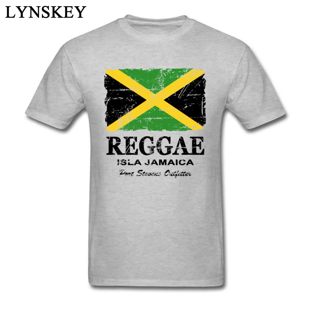 T-Shirt Normal Short Sleeve Funny Crew Neck 100% Cotton Tops T Shirt Group Summer Fall Reggae Jamaica Flag Tee Shirt for Boys Reggae Jamaica Flag grey