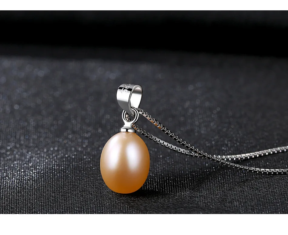 

S925 sterling silver necklace melon hang buckle sticky zircon freshwater pearl necklace female accessories LB43
