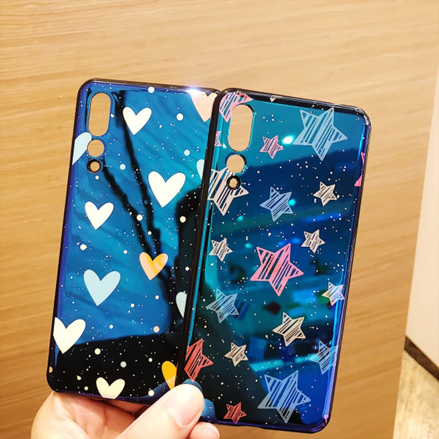 

For huawei P20 pro lite honor 8 9 10 nova 2s 2plus P10 plus case blue ray star love mirror tpu+pc hard phone bag cover Ritozcase