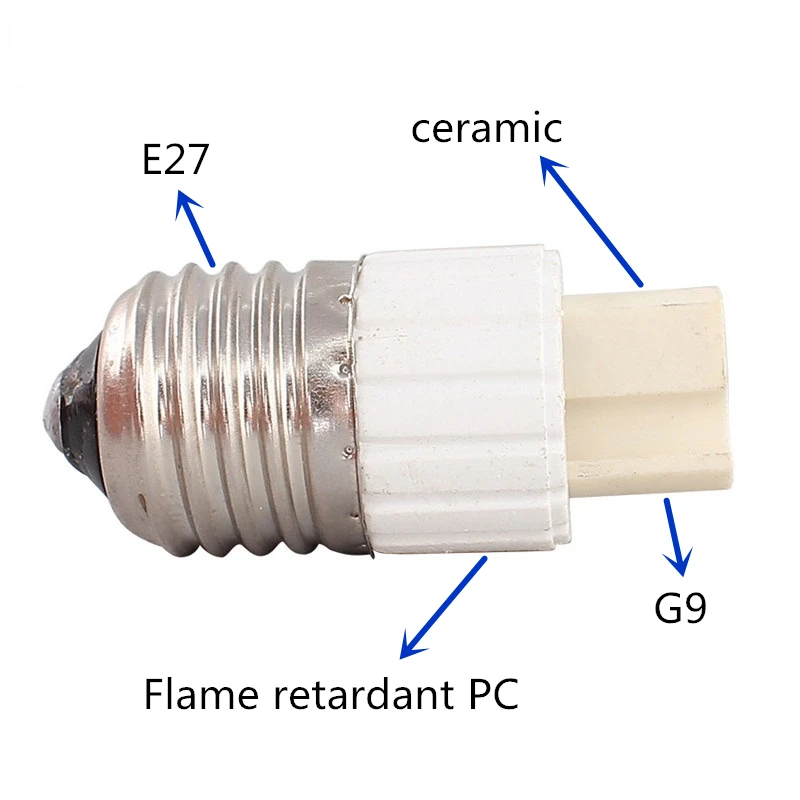Лампа конвертер E27 к G9 розетка с огнестойкий материал переходник