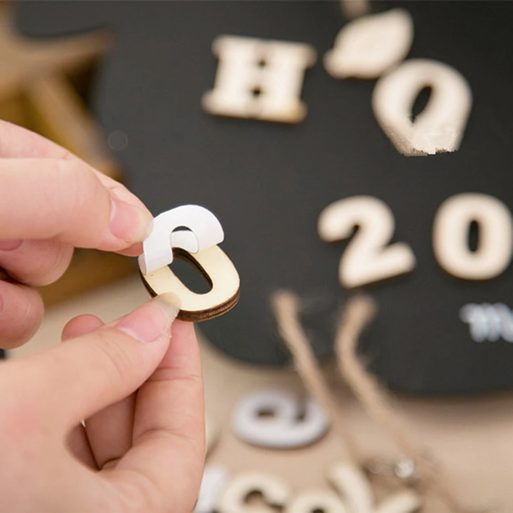 1Set Photography Props DIY English Letters Numbers Wooden Wedding Party Home Paste Decoration Crafts|crafts diy|craft decorationcraft wooden numbers