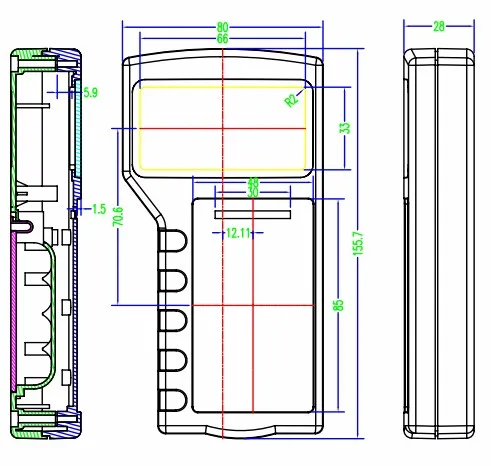 szomk handheld enclosure outlet box plastic box for electronics project plastic project enclosure housing (7)