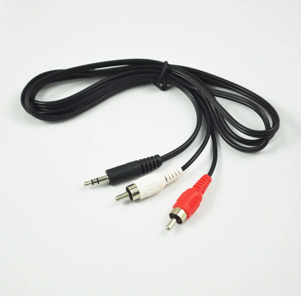 TTKK совершенно новый 3 5 мм PC Aux Стерео к двойному 2 RCA аудио кабель MaleMale позолоченный