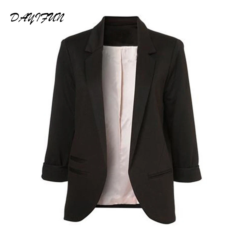 2019 Candy Color Seven point Sleeves Small Suit Commuter