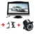 Car Parking Assistance 5 inch Rear View Monitor Car Reversing Rearview Backup Camera LED infrared Rubber Cup + Bracket 14