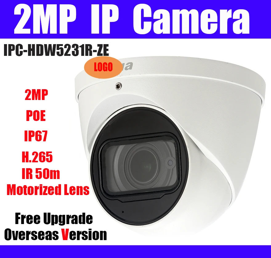 

IPC-HDW5231R-ZE 2MP WDR IR Eyeball IP Camera 2.7mm-13.5mm motorized lens Starlight Network Camera Replace IPC-HDW5231R-Z