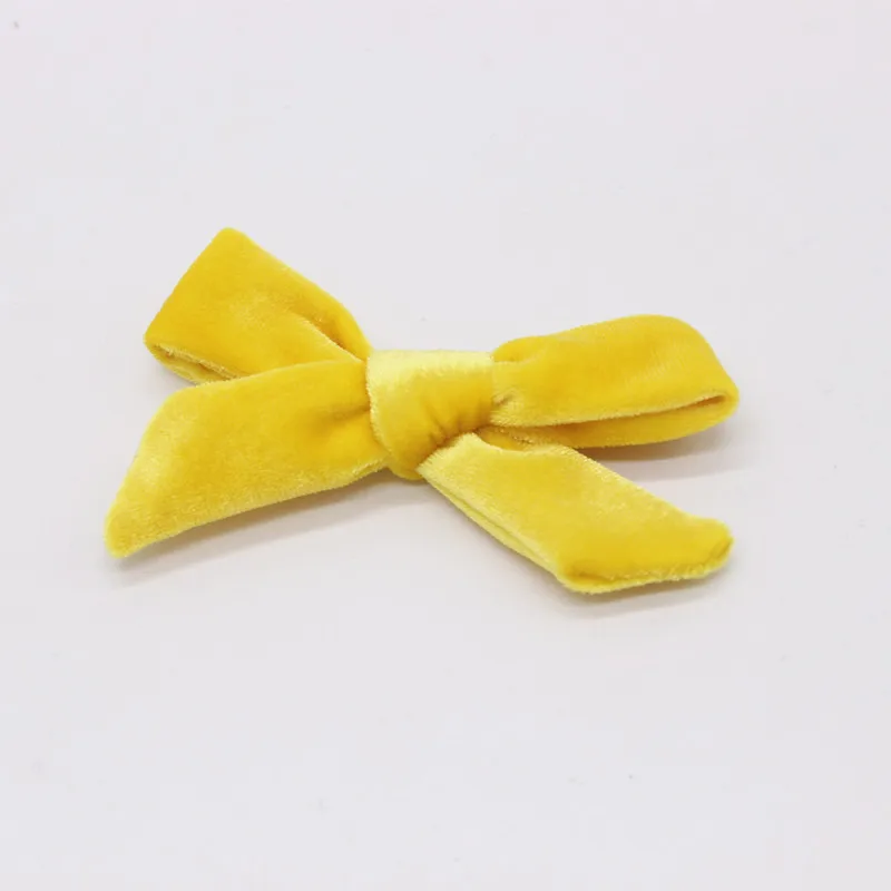 Velvet Handtied Bow Nylon Headband or Clip for Autumn and Winter, Schoolgirl Velvet Hair Accessories