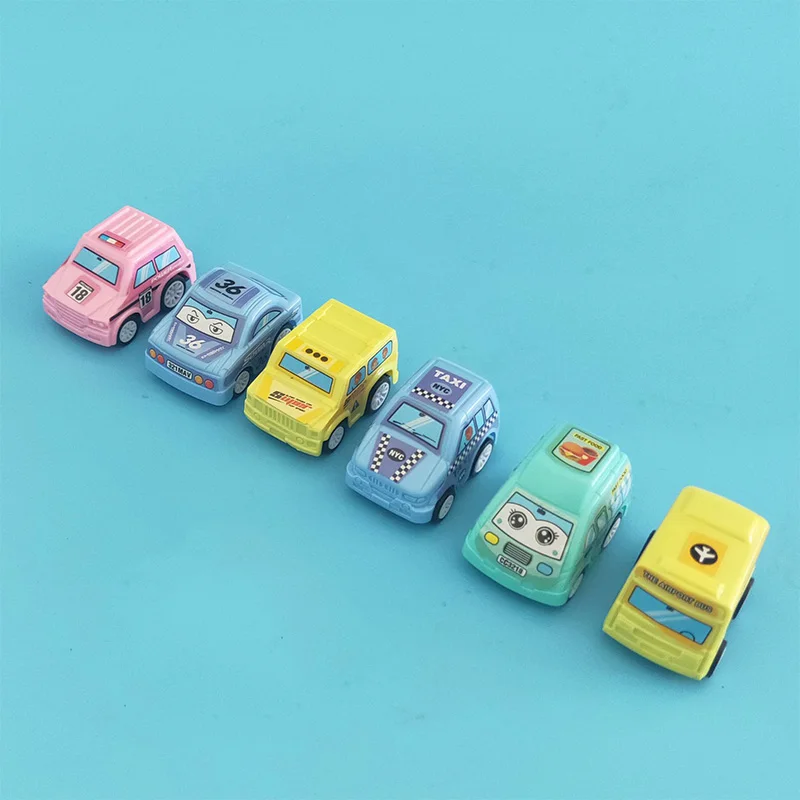 

6Pcs Attractive Pull Back Car Toys Taxi Model Mini Cars Race Car Fun Funny Gadgets Novelty Interesting Toys For Children Birth