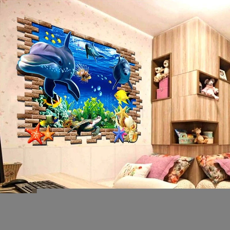 3D-Blue-Sea-World-Dolphin-Removable-Wall-Sticker-Wallpaper-Home-Decor_2_800x800