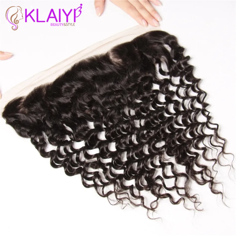 Klaiyi Hair Ear To Ear Lace Frontal Closure Human Hair 13X4 Without Baby Hair Peruvian Deep Wave Free Part Remy Hair Frontal Klaiyi Hair Ear To Ear Lace Frontal Closure Human Hair 13X4 Without Baby Hair Peruvian Deep Wave Free Part Remy Hair Frontal