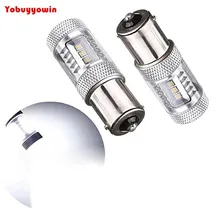 Ampoule pour Feu de Voiture BA15S 2X1156, 15 LED 2323 SMD, pour Clignotant, arrière, recule, Signal, P21W, DC12V, Blanc, 5500-6500K