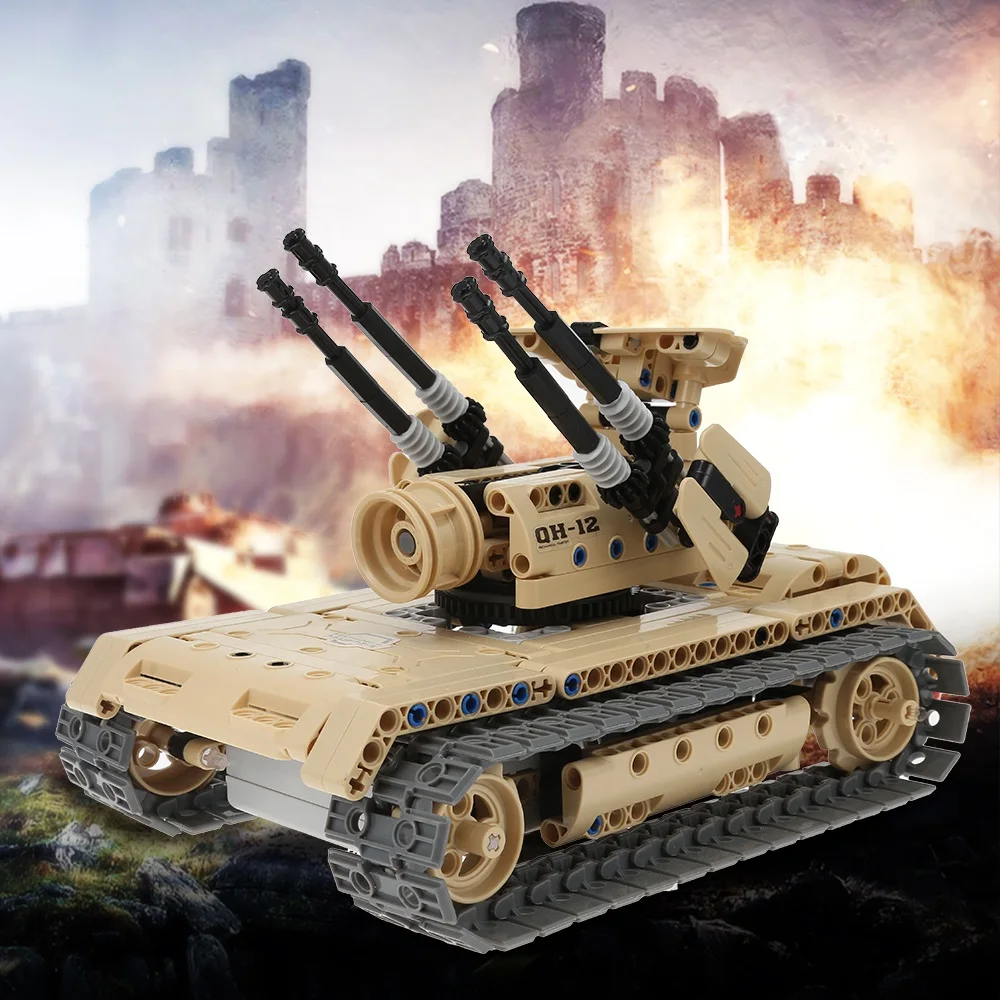 

Remote Controlled Toys RC Military Tank Building Block Toy 457pcs