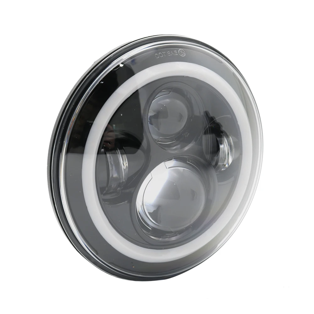 Newest 7 Inch LED Headlamp Halo Ring Amber Turn Signal For Lada Niva 4x4 Suzuki Samurai 7 LED DRL Halo Headlights For VAZ 2101 (28)