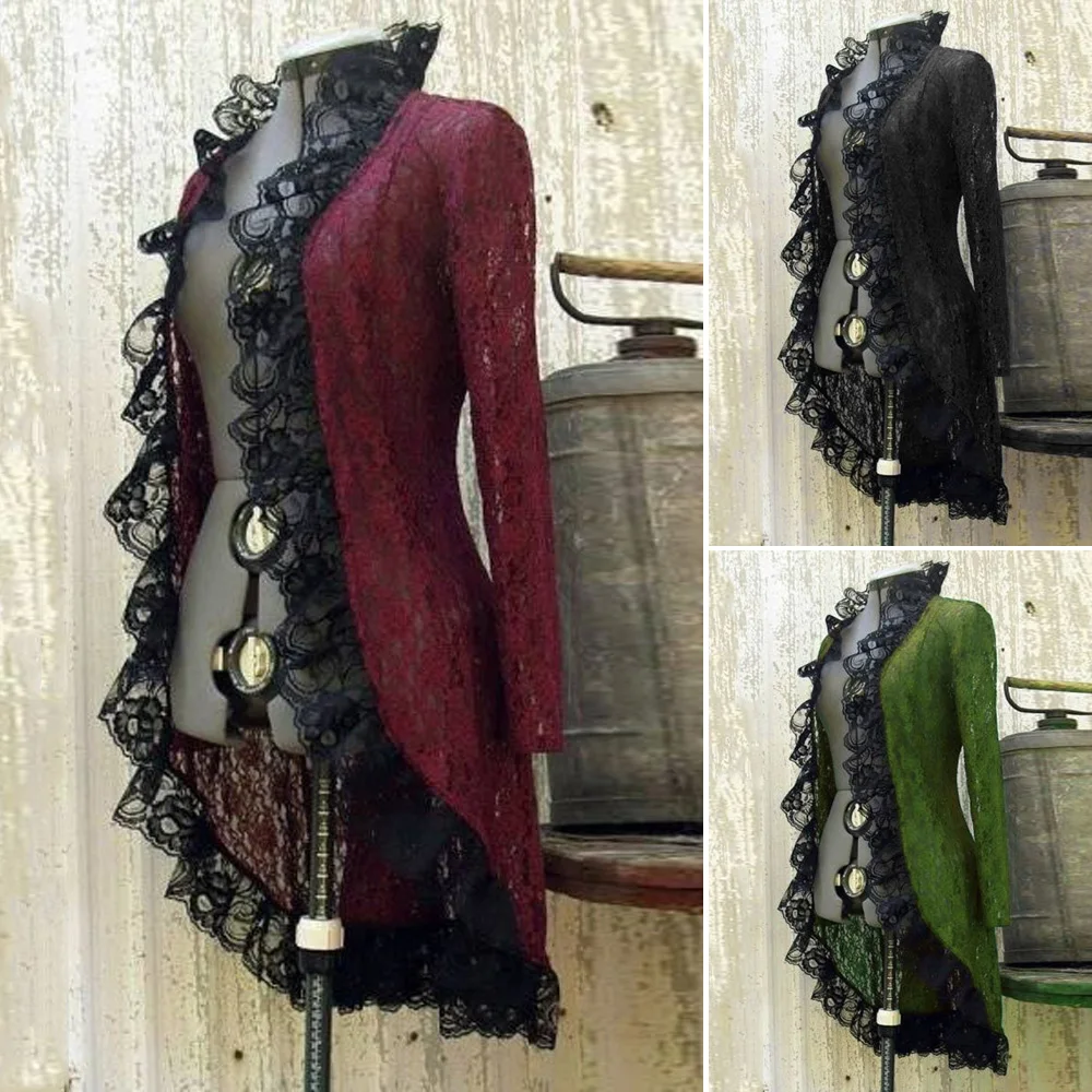Women Coat Autumn Winter Cardigans Bridesmaid Lace Flounce Collar Ladies Jacket Long Sleeve Party Vintage Cardigans Hot Sales