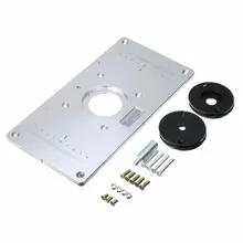 New Aluminum MetalRouter Table Insert Plate With 4pcs Router Insert Rings For Woodworking Sliver DIY New Aluminum MetalRouter Table Insert Plate With 4pcs Router Insert Rings For Woodworking Sliver DIY