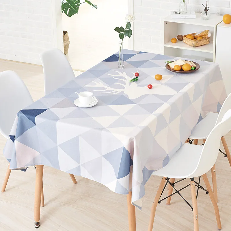 

Cotton Tablecloth Modern Style Deer Table Cloth Rectangular Dinner Table Cover Tea Table Decoration Home Textile