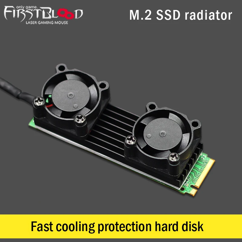 

Cooler M.2 SSD Heatsink Aluminum Diffuse Heat Sink Cooling NGFF 2280 Cooled Heatsink For SM961 960PRO NVMe SSD