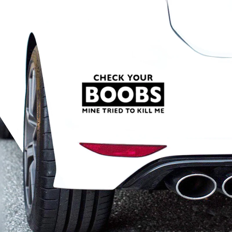 

Check Your Boobs Funny Die Cut Vinyl Decal JDM Car Sticker D102