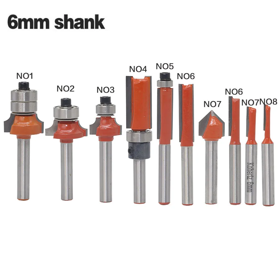1 шт. 6 мм хвостовик очистки нижней древесины фрезы карбида вольфрама прямые концевые фрезы Ror Деревообработка дешевая цена